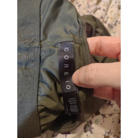 Core 10 Green Sports Bra Large Workout Athleisure Lightweight - Picture 2 of 5